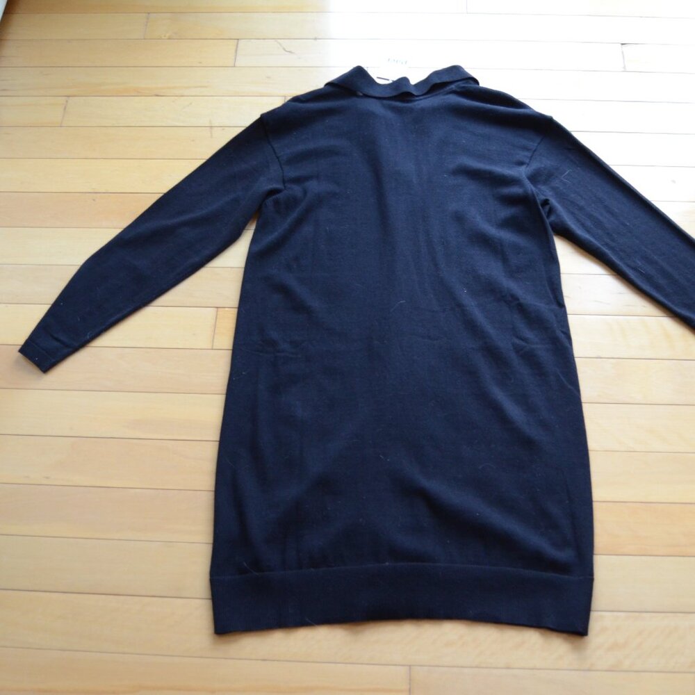 Pact Classic Fine Knit Collared Sweater Dress Black Size XL NWT - Picture 7 of 9